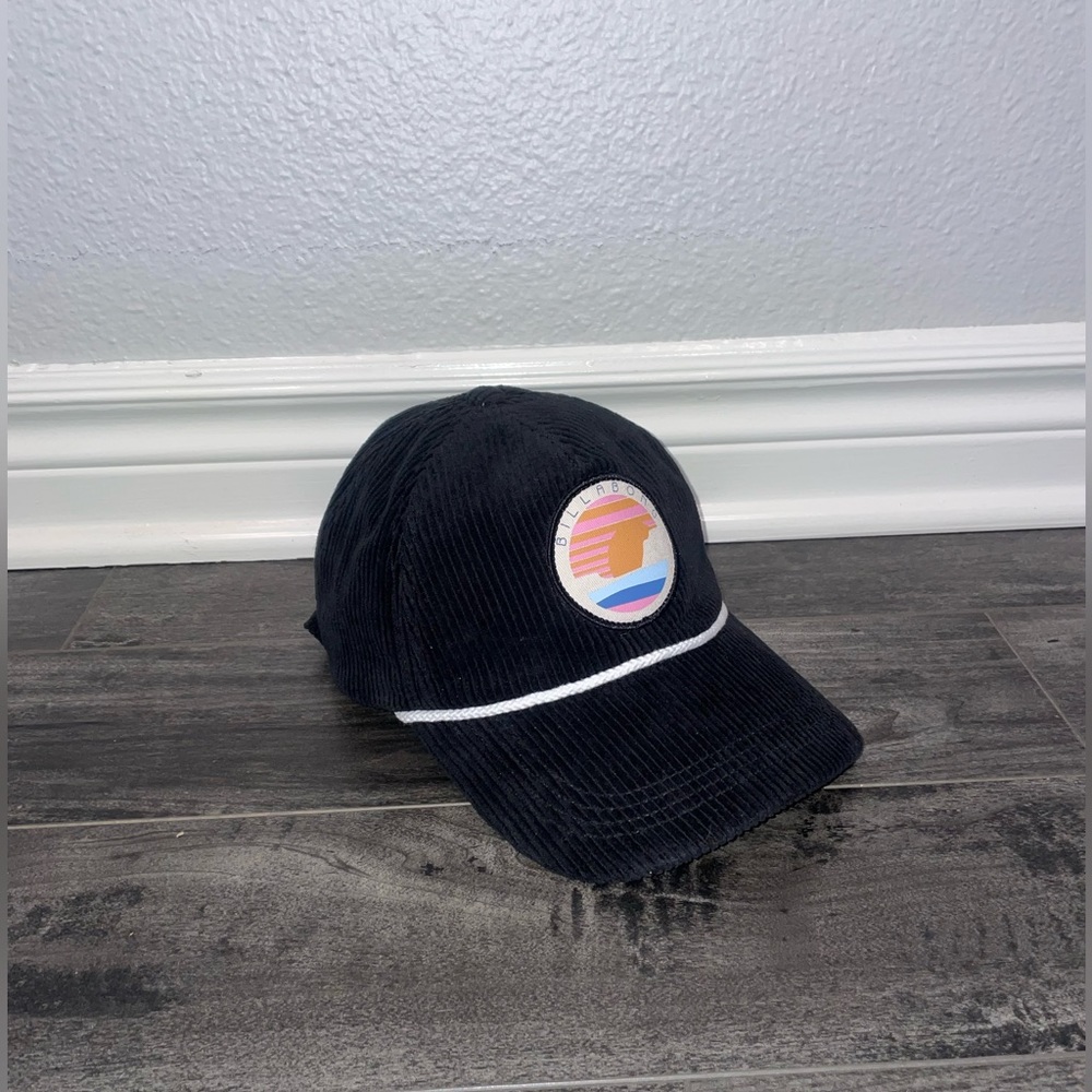 Billabong Black Corduroy Hat with White Trim
